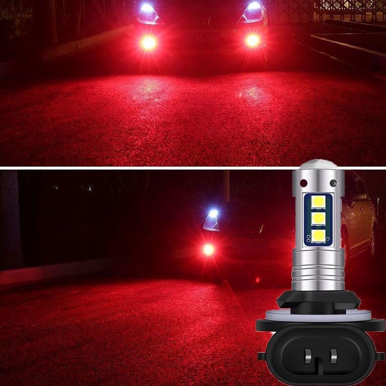 881 Seven Color Natural/ Strobe Light LED Car Front Fog Light 220W Super Bright Headlight Car Light Bulb