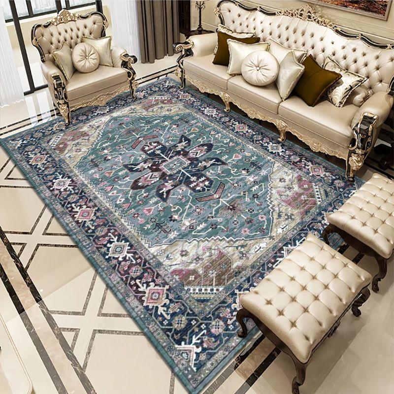 Retro Carpet 100*160cm Nordic Ethnic Style Living Room Coffee Table Blanket Household Persian Carpet Full Bedroom Bedside Carpet