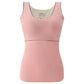 Undershirt Women Thermal Vest Tank Tops Women Winter Warm Lingerie Padded Crop Top Black Plus Size Singlet Strap Camis Sleep Bra