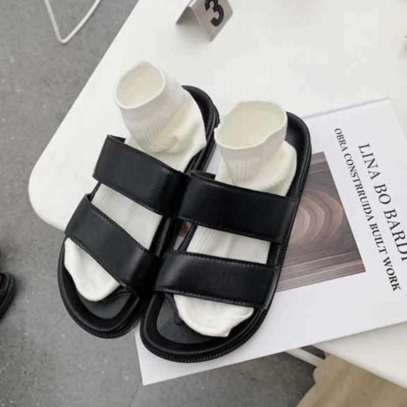 Thick-soled Sandals and Slippers Women's Summer Fashion Retro Hong Kong Flavor Harajuku Style Beach Shoes