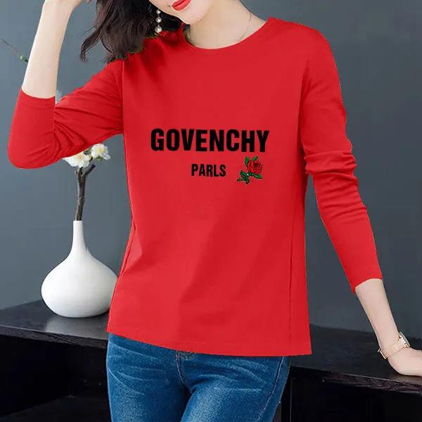 Spring T-shirt Women Long Sleeve Pullover Casual Loose Shirt Boutique Bottoming Shirt