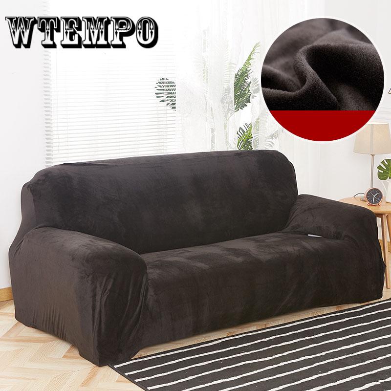 Thick Plush Sofa Cover Stretch Furniture Covers Elastic Sofa Covers for Living Room Slipcovers