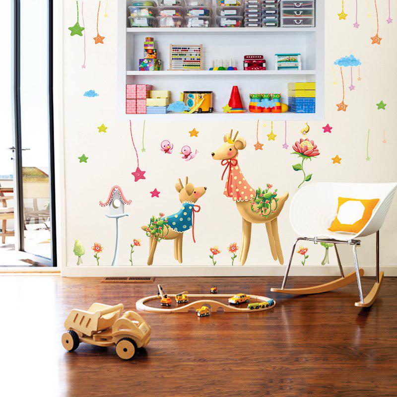 [sticker ]Fantasy Deer Wall Stickers For Kids Rooms Bedroom Kitchen Children Room Home Decor Wall D
