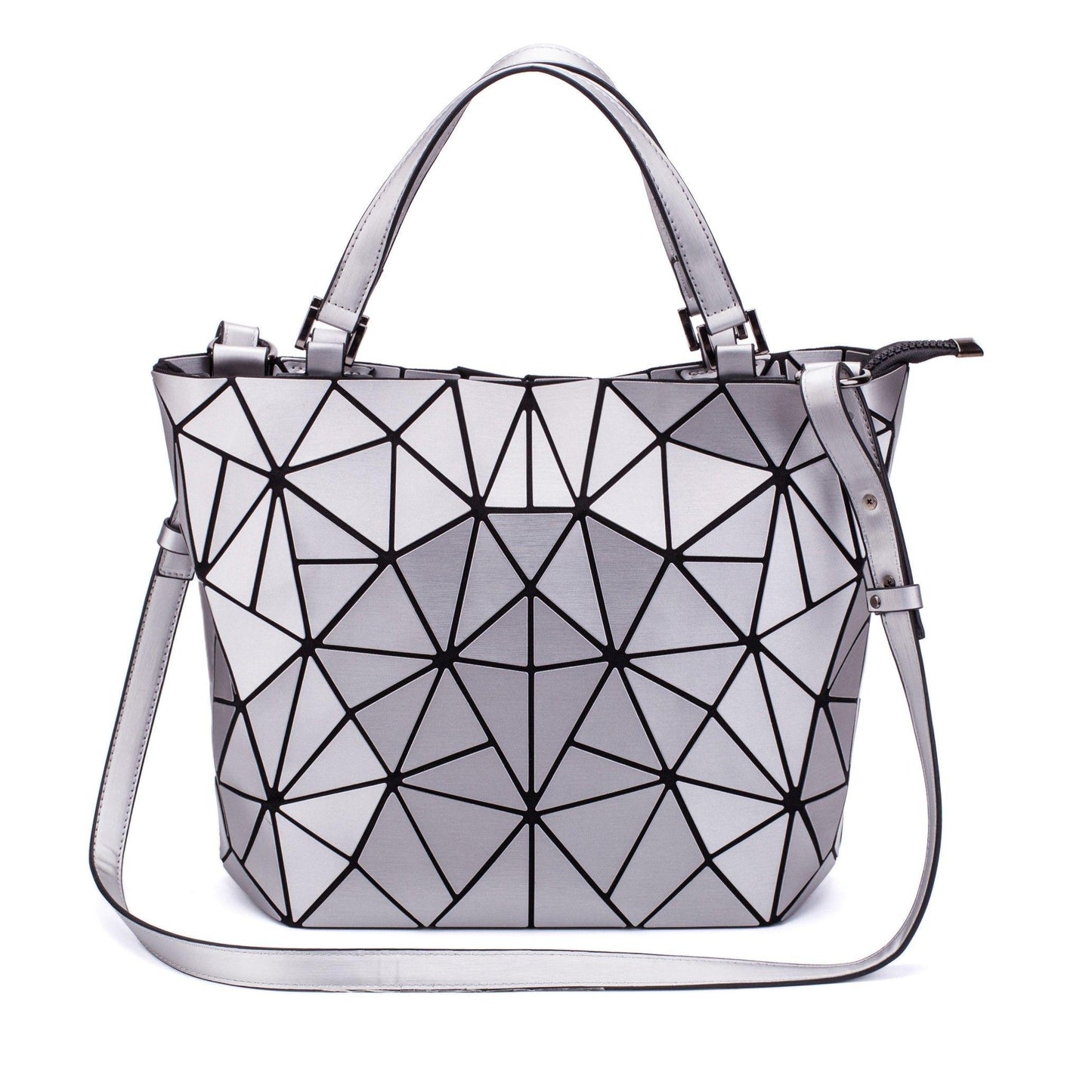 Luxury Geometric Rhombic Female Handbag Fashion Luminous Folding Designer Shoulder Bags for Women