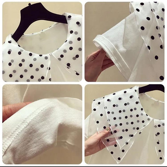 Children's Clothing Summer Short-sleeved Loose Personality T-shirt Doll Collar Girls Top