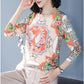 Autumn  Winter Ethnic Style Printed Sweater Women Short O-neck Pullover Loose Plus Size Wool Sweater Ladies Knit Jumper Top