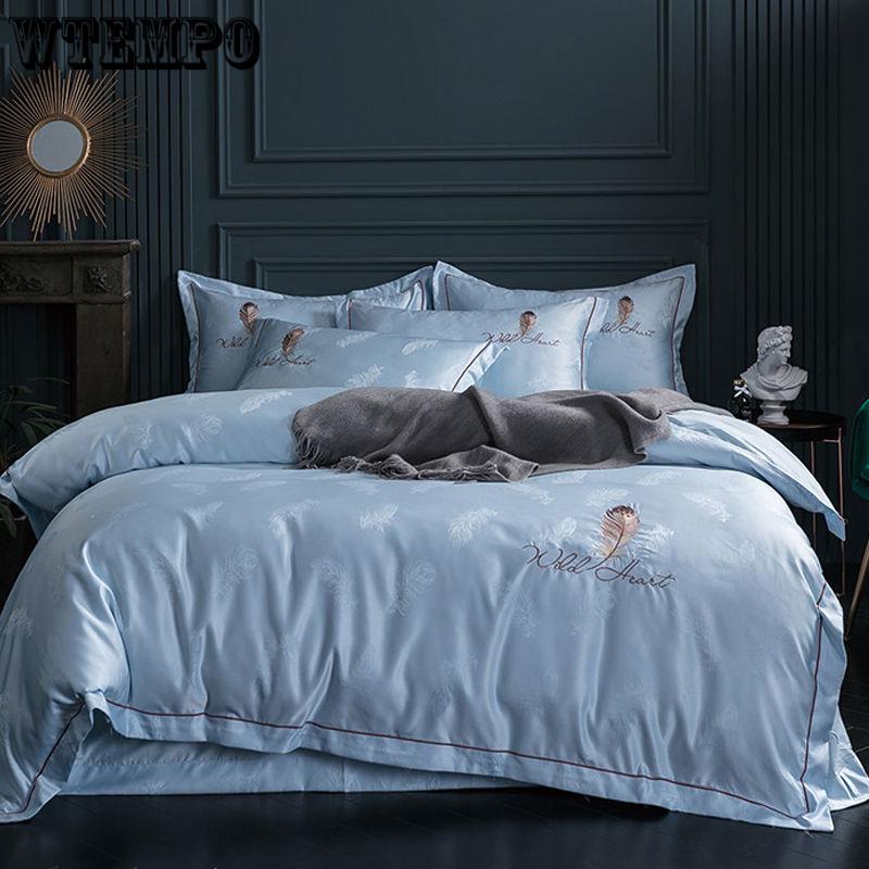 Luxury Duvet Cover Bedding Set Comforter Sets Double Bed Linen Linen Silk Pillowcase 4pcs