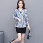 Printed Pink Small Suit Jacket Women's Spring and Autumn Suit Short Slim Fit Thin Top