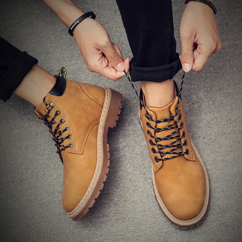 Winter Boots Men Super Warm Comfortable Martin Boots High-top Lace-Up Fashion Winter Shoes Men