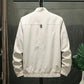 Men's Spring Autumn Jackets Zipper Stand Collar Work Jacket Coat Plus Size Men's Loose Casual Solid Color Simple Coat