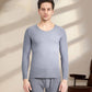 Men's 2 Pieces Long-sleeve Suit Set Thermal Underwear Temperature Homewear Slim Comfortable Home Pajamas Tight Warm Body Suit Round Neck Clothing