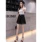Lace Embroidered Bow Shorts Women Summer Korean Thin Wide-leg Short Pants A-line Bottoms Casual Temperament Shorts High Waist Temperament Short Pants