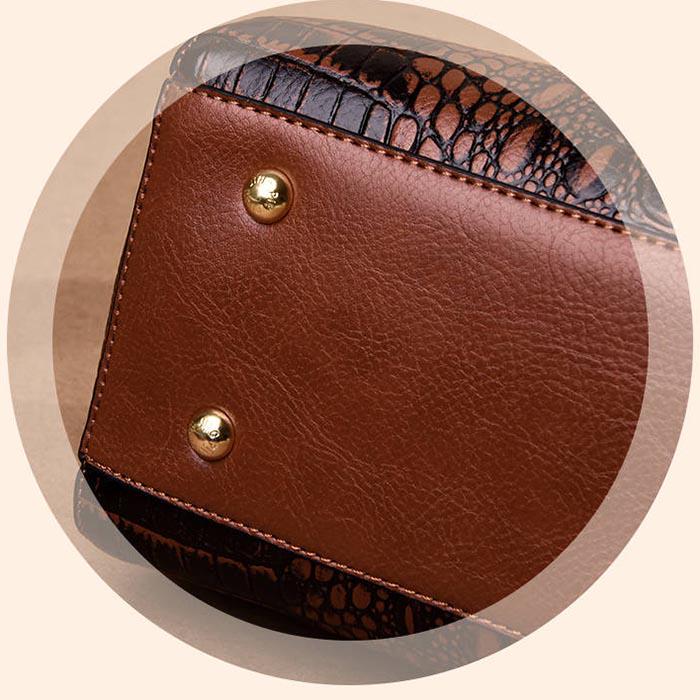 Crocodile Pattern Leather Handbag Female European American Shoulder Messenger Bag Dumplings Package