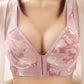Beautiful Back Underwear Without Steel Ring Gathered Side-contracted Milk Thin Mold Cup Smooth Printing Fixed Double-shoulder Strap Vest-style Bra