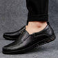 Spring Breathable Men's Leather Shoes Casual All-match Slip-on  Flat Shoes Comfortable Breathable Moccasins Driving Shoes