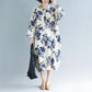 Vintage Floral Print Boho Dress Women Long Maxi Dress Evening Party Beach Summer Dress Long Sleeve Dresses