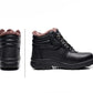 Winter Black Ankle Leather Safety Shoes Men Waterproof Steel Toe Cap Shoes Thermal Cotton Boots