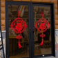 Window glass removable stickers Chinese New Year door stickers Fu word Chinese knot wall stickers