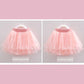 Girl Baby Short Veil Lace Pearl Cute and Sweet Printed Embroidery Ruffle Elastic Waist Children's Skirts Princess Tutu A-line Skirt