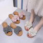 Women's Summer Outer Wear Slippers Beach Flat Bottom Beef Tendon Soft Bottom Pregnant Women Sandals Bow Flip-flops Bathroom Slippers