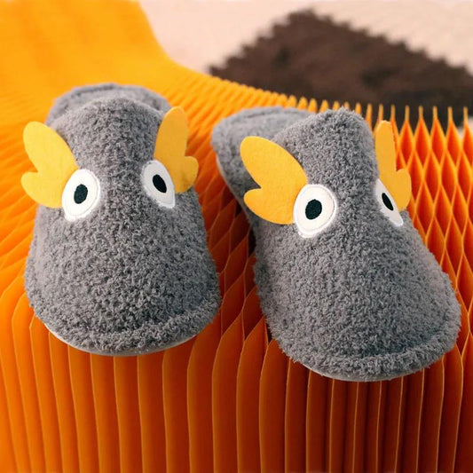Cotton Slippers Men and Women Winter Cute Warm Couple Plush Non-slip Waterproof Slippers