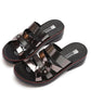 Women's Slippers Summer Hollow Wedge Heel Rhinestones Sandals Middle-aged Ladies Flat Bottom Non-slip Slippers Middle Heel Soft Sole Flip Flops