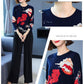 Women's Printed Pullover Sweater Tops Autumn  Winter Long-sleeved Bottoming Sweater Women's High-end Woolen Sweater