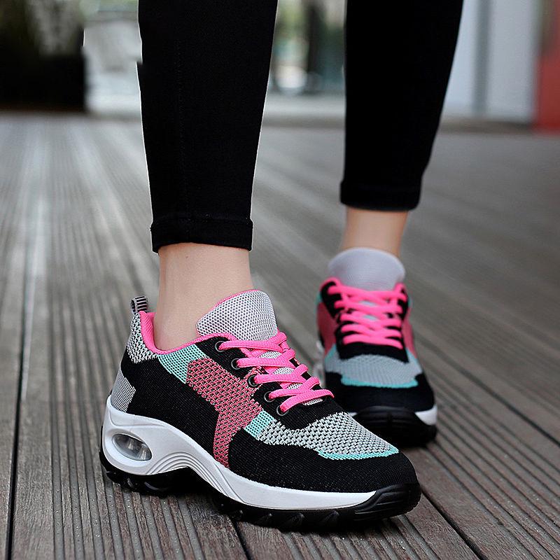 Women Vulcanized Shoes Summer Women's Sneaker 2020 Spring Summer Knitting Breathable Shoe Chunky Platform Sneakers Soft