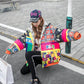 European Station Winter Print Cotton Coat Women Western Style Hooded Mid-length Coat Women