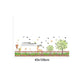 [sticker ]Country Style Fence Flower Garden Wall Stickers For Kids Rooms Nursery Living Room Home D