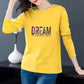 DREAM Print Pullover Spring Long-sleeved T-shirt Women Boutique Bottoming Shirt Casual Loose Shirt