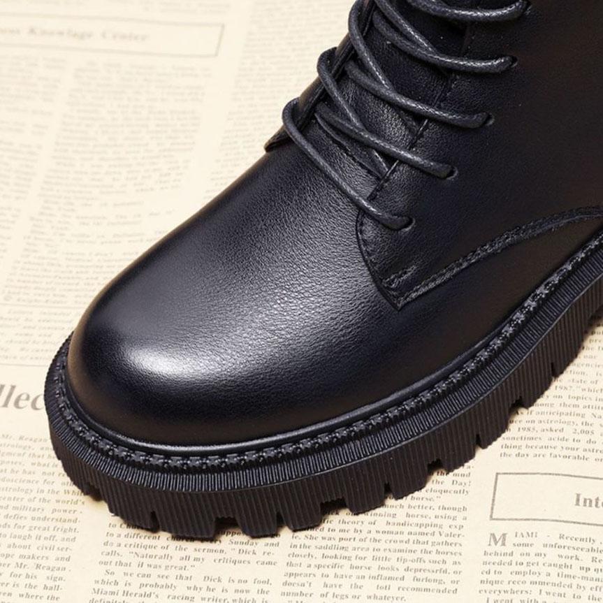 Winter Women's Warm Martin Boots Plus Velvet Short Snow Boots Female Plus Size Thick All-match Boots