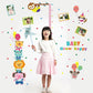 [Wall sticker ]Cartoon Animal Height Measurement Stickers For Children Baby Rooms Interior Decoratio