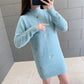 Mid-length Sweater Women's Pullover Autumn  Winter Loose Long Imitation Mink Velvet Bottoming Shirt  Outer Wear