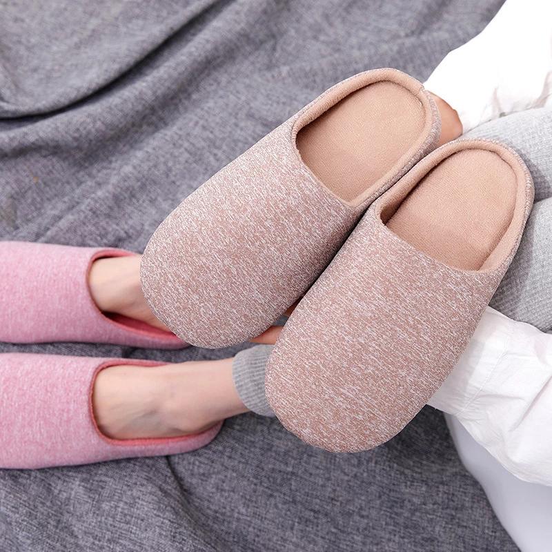 Winter Indoor Women Slippers House Plush Soft Cotton Slippers Non-slip Floor Shoes Home Slippers Women Slides For Bedroom