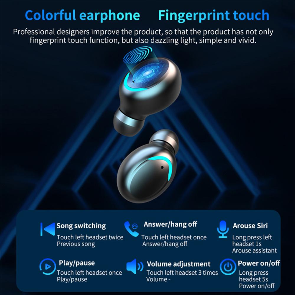 Bluetooth 5.0 Earphones 2200mAh Charging Box Wireless Headphone 9D Stereo Sports Waterproof Earbuds Headsets with Microphone