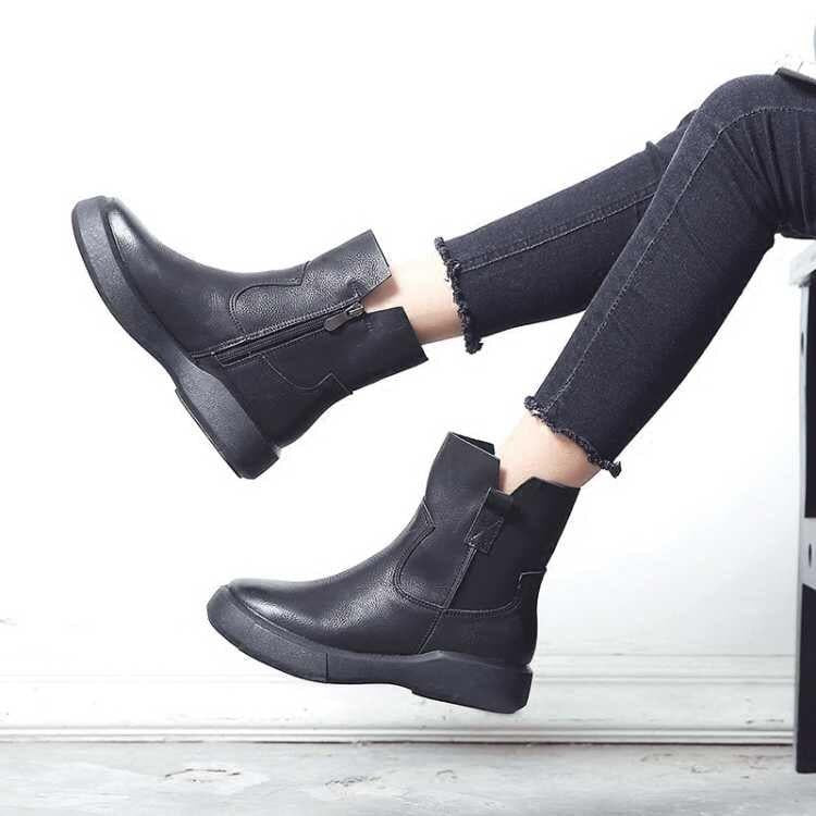 Autumn Winter Boots Women Flat Shoes Female Martin Boots Fashion All Match Ankle Boots Botas