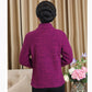 Middle-aged Elderly Women's Polar Fleece Sports Jacket Spring and Autumn Stand Collar Loose Outdoor Casual Sweatshirt Fleece Solid Color Short Top