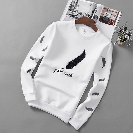 Autumn and Winter Fashion Casual Men's O-neck Long-sleeved Sweatshirt Comfortable Top