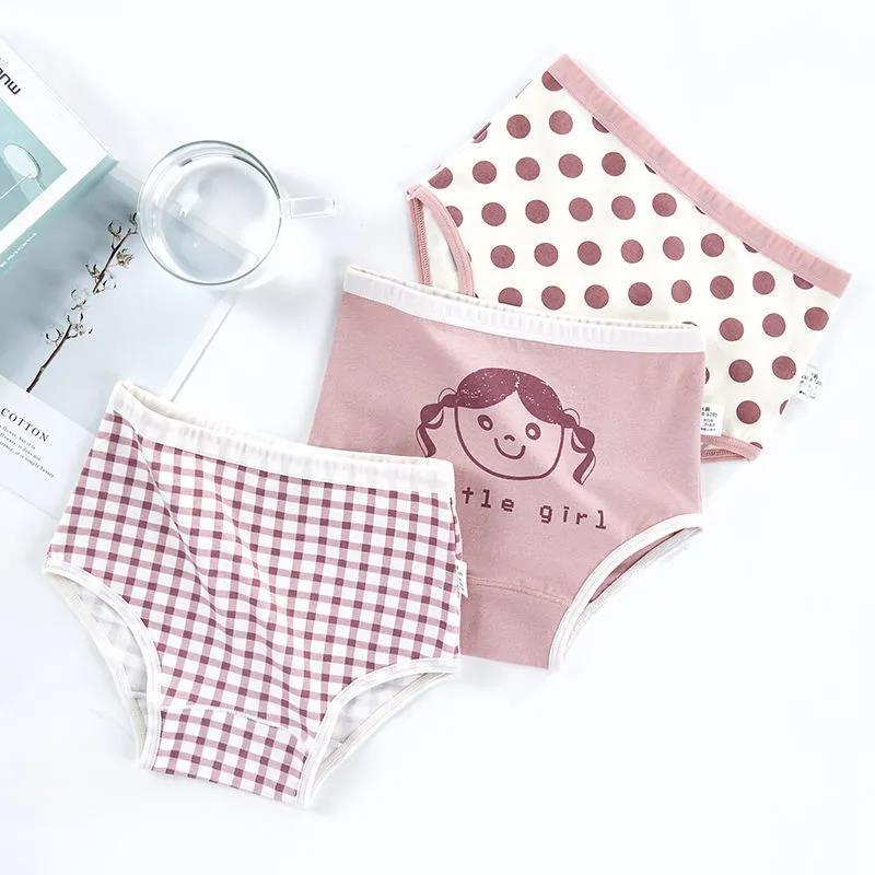 4 Pieces/Lot 2-12Y Children Underwear High Quality Cotton Girls Panties Cute Pattern Kids Boxer Briefs Child Soft Girl Pants