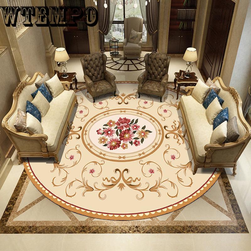 Living room carpet coffee table mat bedroom carpet vintage pastoral wind carpet European