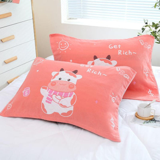 Special Offer Clearance Cotton Three-layer Gauze Four Seasons Adult Couples High-end Pillow Towel Full Increase Genuine Pillow Towel