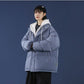 Winter Plus Velvet Thick Hooded Padded Jacket Women Loose Fake Two-piece Padded Jacket Lazy Wind Padded Jacket Winter Thick Warm Jacket