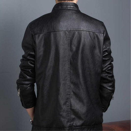Autumn Men's PU Leather Jacket for Men Fitness Fashion Male Jacket Casaco Masculino Casual Coat Male