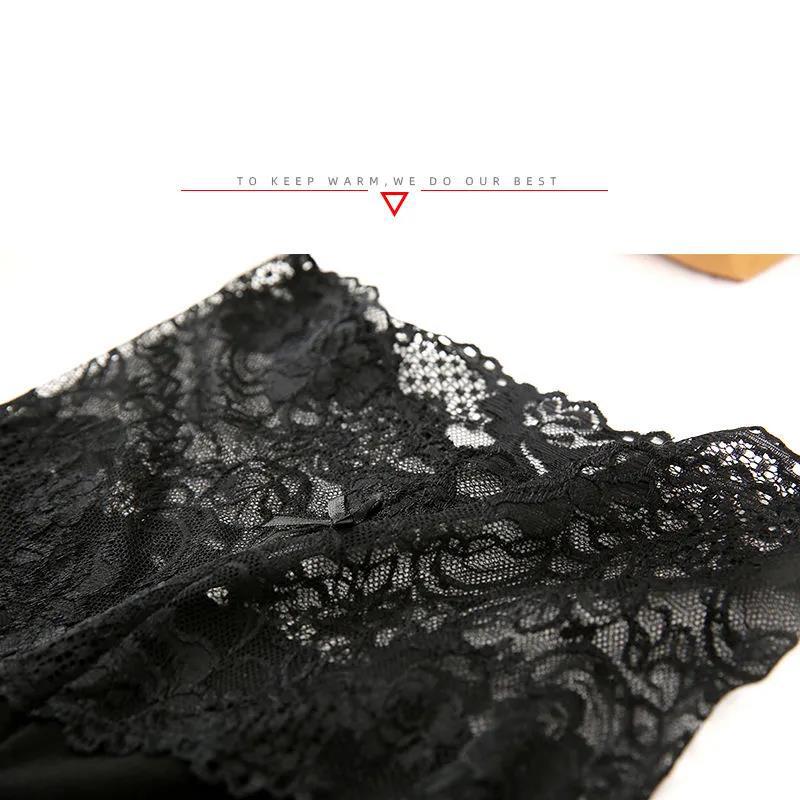 Long Johns Ladies Thin Inner Wear Tight-fitting High-waist Lace Trousers Sexy Stretch Slim-fitting Leggings Spring and Autumn Underpants
