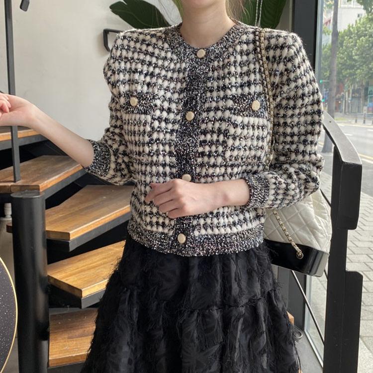 Women's Knitted Jacket Spring and Autumn Single-breasted Short Cardigan Jacket Women's Sweater Coat