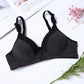 Large Size Gathered Comfort No Steel Ring Bra Middle-aged and Elderly Fat Ladies and Mothers Ladies Underwear