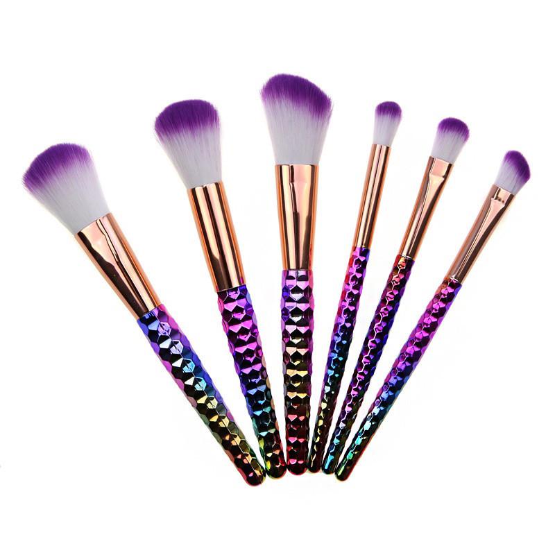 Best Deal Professional 6 PC Makeup Brush Suit Tools Sector Brush Makeup Tools Toolsorganizer Makeup