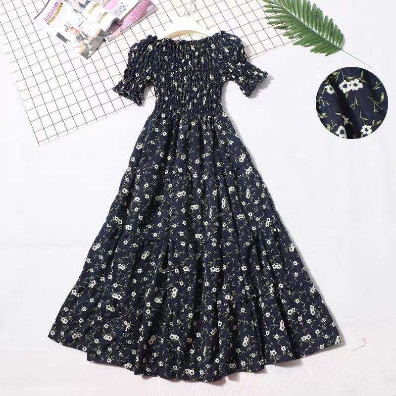 Femme Summer Dress 2020 Strapless Short Sleeve Retro Women Vintage Dresses Rockabilly Party Dress