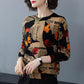 Autumn and Winter Vintage Letter Printing Cashmere Sweater Women's Knitted Bottoming Sweater Loose O-Neck High-end Sweater Warm Knit Jumper